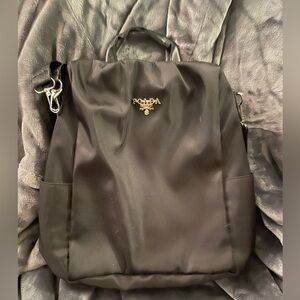 Black backpack purse